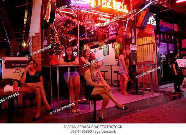 THAILAND  Pattaya  Beach resort famous for night life and sex tourism  Walking street  Prostitutes in a bar