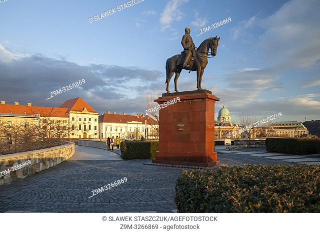 Equestrian Statue of Artur Gorgey in the Castle District of Budapest, Hungary