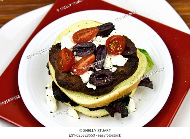 beef with feta cheese kalamata olivbeefe and tomato