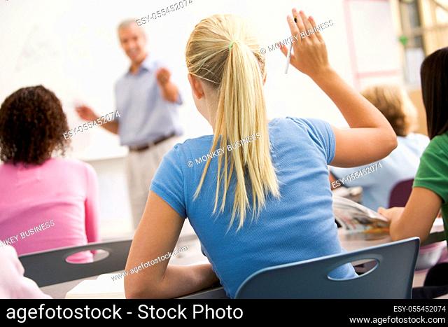schoolgirl, class, classroom, speech