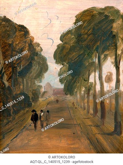 Avenue with Figures, unknown artist, 19th century, British