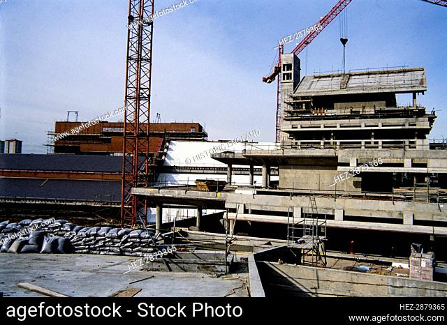 British Library, Euston Road, St Pancras, Camden, London, c November 1988. Creator: John Laing plc