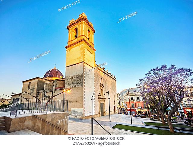 Asuncion church located at the Constitution square. Denia. Alicante. Valencia community. Spain