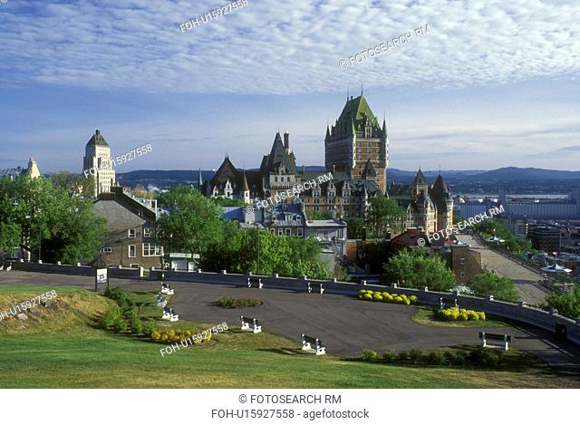 Canada, Quebec, Quebec City, Scenic view of the Chateau Frontenac in Old Quebec City