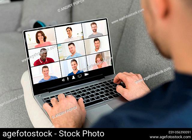 Online Video Conference Webinar Call Using Videoconferencing Technology