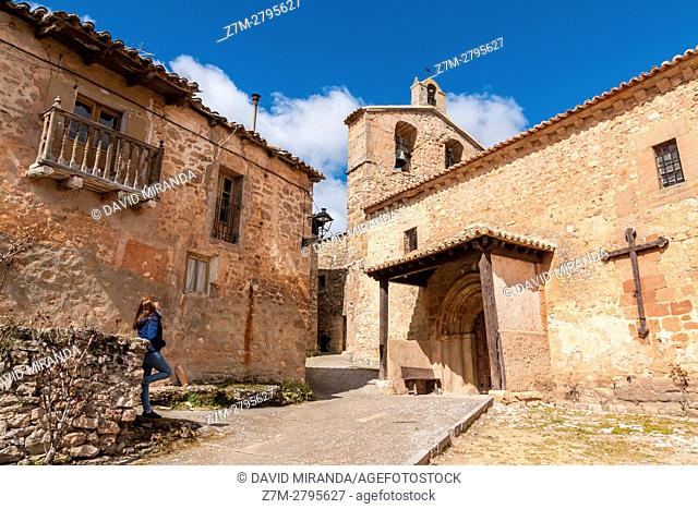 San Juan Bautista Church, Palazuelos, Guadalajara province, Castile La Mancha, Spain. Historical Heritage Site