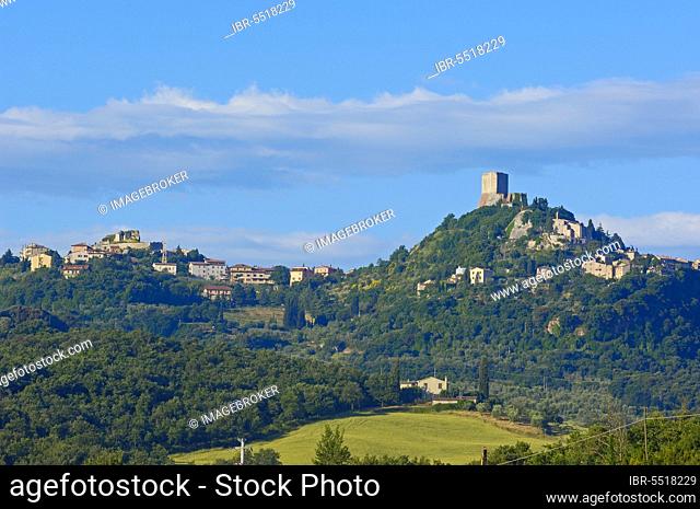 Rocca d'Orcia, Rocca of Tentennano, Val d'Orcia, Orcia Valley, UNESCO World Heritage Site, Tuscany Landscape, Province of Siena, Tuscany, Italy, Europe