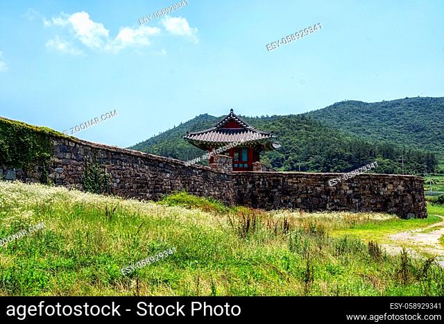 Namdojinseong fortress taken in Jindo Island, in South Korea