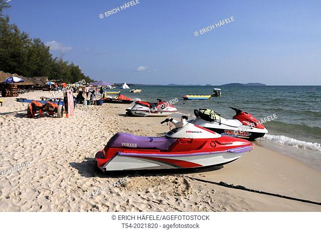 Jetski on Ochheuteal Beach in Sihanoukville
