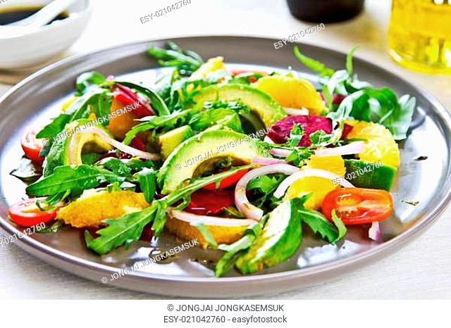 Avocado with Orange and Beetroot salad