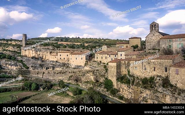 Village view of Minerve. The village was the last refuge of the Cathars in the XIII century. Plus beaux villages de France