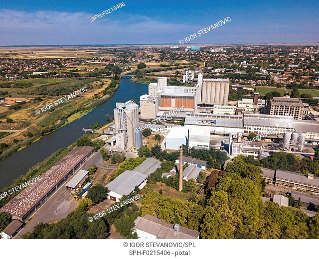 Industrial area, aerial view