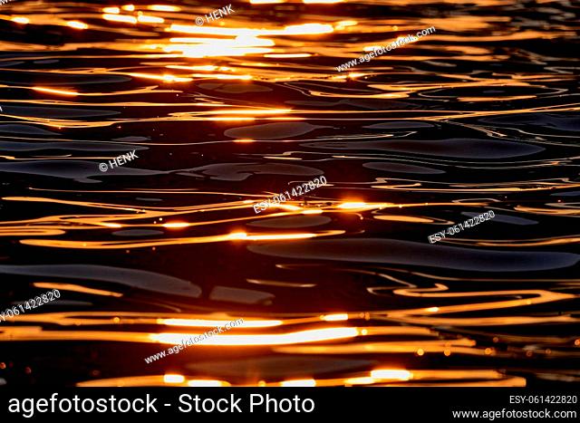sun ray relection on water surface