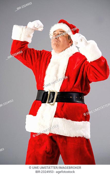 Cheering Santa Claus