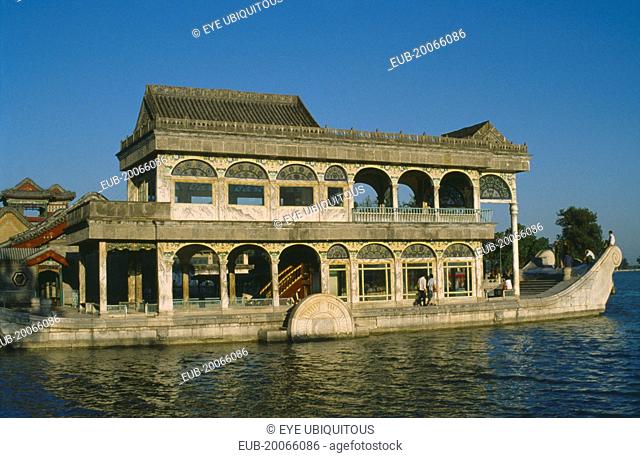 The Summer Palace. The Marble Boat on Kunming Lake