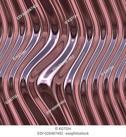 Warped reflective chromed metal surface texture background