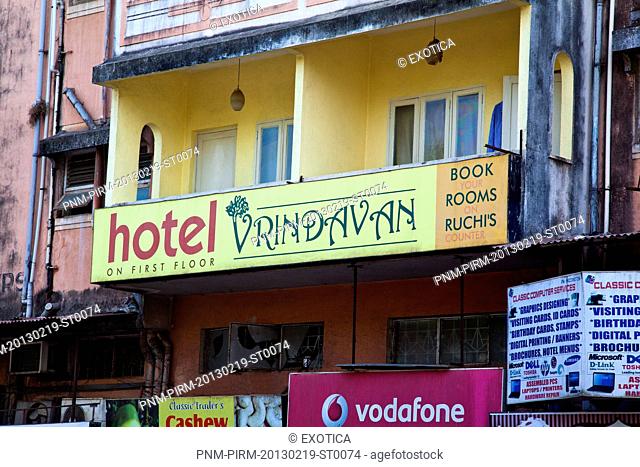 Low angle view of a hotel building, Hotel Vrindavan, Panaji, North Goa, Goa, India
