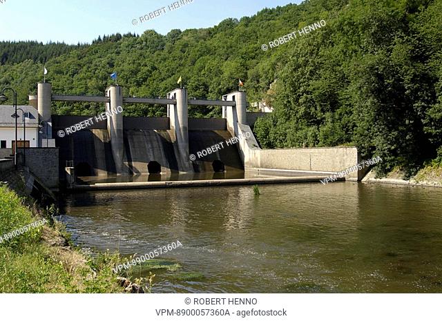 BELGIUMARDENNEDAM & NISRAMONTLAKEUPPER OURTHE RIVER VALLEY - ORTHOTo the east of Ortho near Nisramont the river Ourthe is dammed to form a reservoir : the...