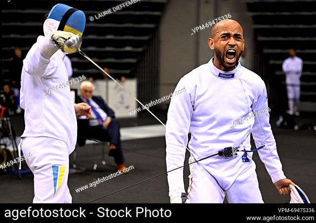 Fencing Athlete Neisser Loyola Lavin pictured during a fight in the men's 1/32 final epee competition, at the European Games in Krakow