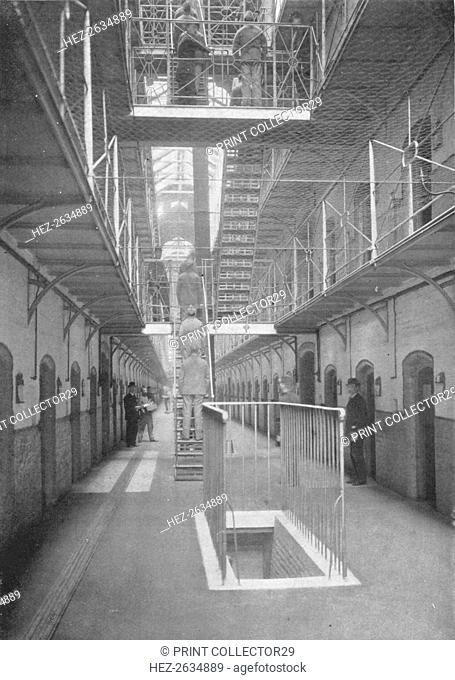 Prisoners going to dinner, Wormwood Scrubs Prison, London, c1903 (1903). Artist: Unknown