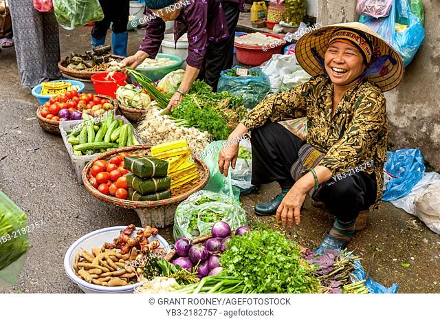 Colourful Street Market, Hanoi, Vietnam