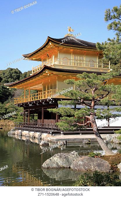 Japan, Kansai, Kyoto, Kinkakuji Temple, Golden Pavilion