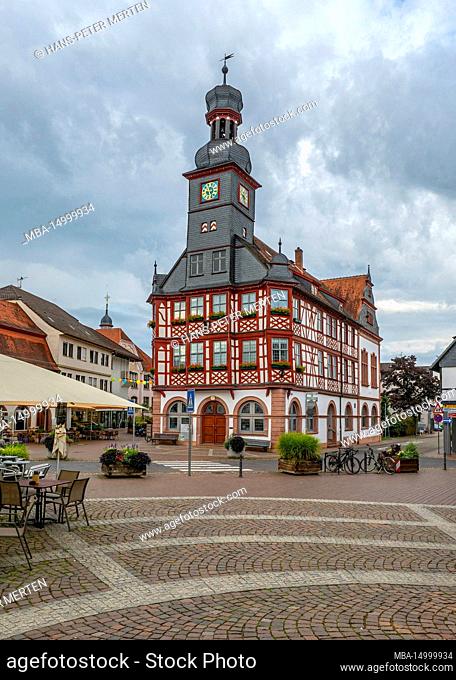 City Hall, Lorsch, Bergstrasse, Odenwald, Hesse, Germany