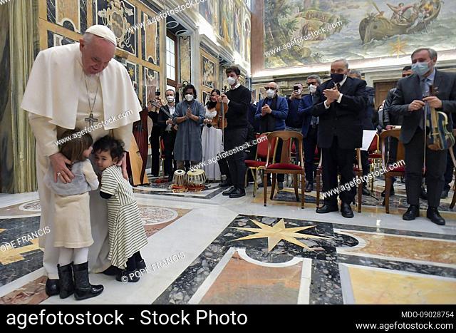 Pope Francis receives in audience the Group of the Casa dello Spirito e delle Arti Foundation in the Vatican Apostolic Palace