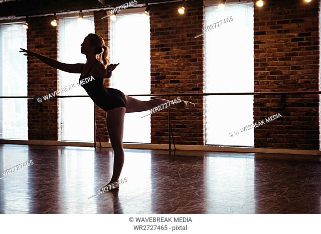 Ballerina performing ballet dance moves