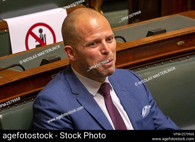 N-VA's Theo Francken pictured during a session of the chamber commission for Defence, at the federal parliament, in Brussels, Tuesday 10 November 2020