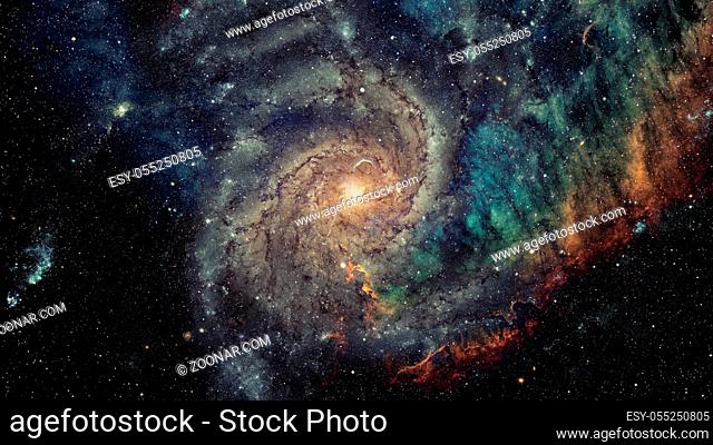 Starry outer space background texture. Elements of this image furnished by NASA
