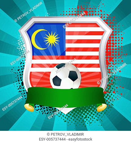 Shield with flag of Malaysia