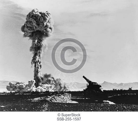 Test of a nuclear artillery projectile at the Nevada Test Site, Nevada, USA, 1953