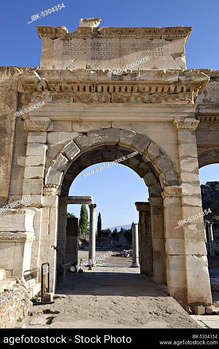 The Gates of Mazaeus and Mithridates, Ephesus, Izmir, Turkey, Asia