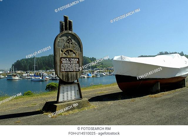 Reedsport, OR, Oregon, Pacific Ocean, Pacific Coast Scenic Byway, Rt Route, Highway 101, Winchester Bay, Umpqua River, Jack Unger Memorial Wayside