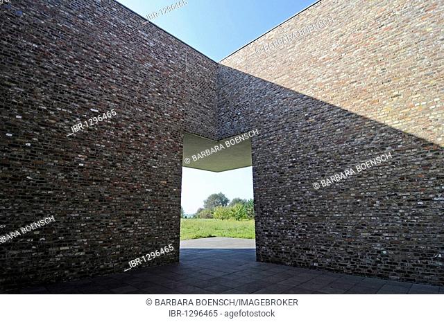 Modern architecture, building, former missile base, art museum, Langen Foundation, architect Tadao Ando, Hombroich, Kreis Neuss district, North Rhine-Westphalia