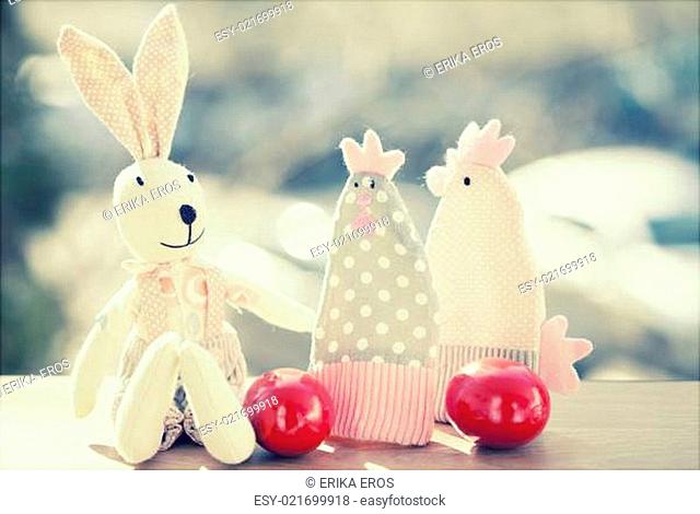 Easter eggs and decorations