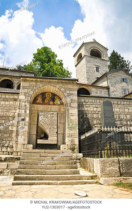 Entrance to Cetinje Monastery in Cetinje, Montenegro