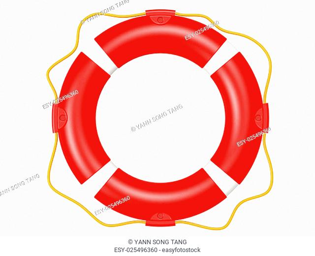 Life buoy topview red