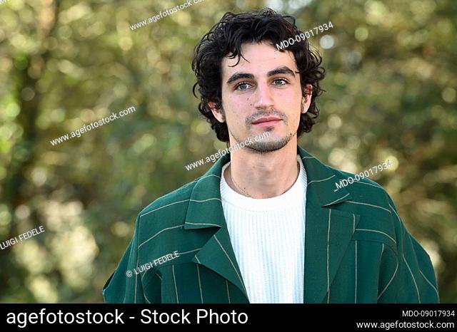 Italian actor Luigi Fedele during the photocall for the presentation of the film La notte più lunga dell'anno. Rome (Italy), January 24th, 2022