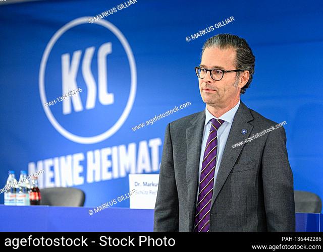 President Holger Siegmund-Schultze (KSC). GES / Football / 2. Bundesliga: Ordinary general meeting of the Karlsruhe Sport Club at the BGV, 14.10