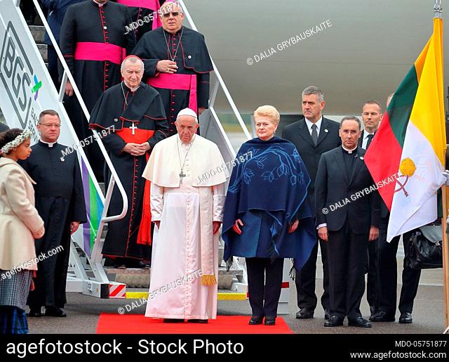Pope Francis Visit Lithuania. In the picture: Pope Francis and Lithuania President Dalia Grybauskaite. September 22th, 2018