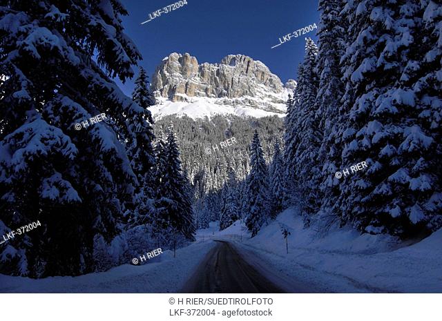 Karerpass, Rosengarten, Rosengarten Group, UNESCO World Nature Site, Dolomites, South Tyrol, Trentino-Alto Adige, Italy