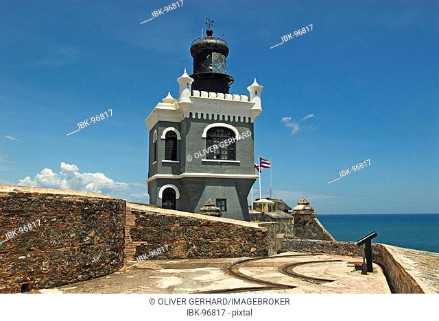 Lighthouse in El Morro, San Juan, Puerto Rico