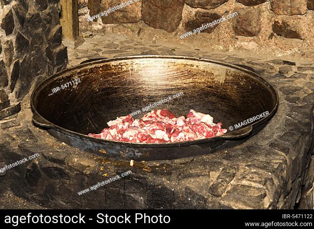 Meat preparation, Almaty, Kazakhstan, Central Asia, Asia