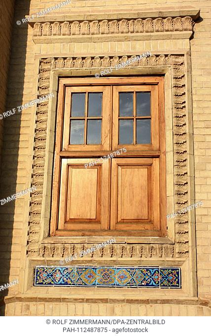 Iran - Yazd, also Jasd, is one of the oldest cities of Iran and capital of the province of the same name, fire temple of Zoroastrianism (window in mudbrick...