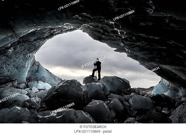 Ice cave at Skaftafell, Iceland