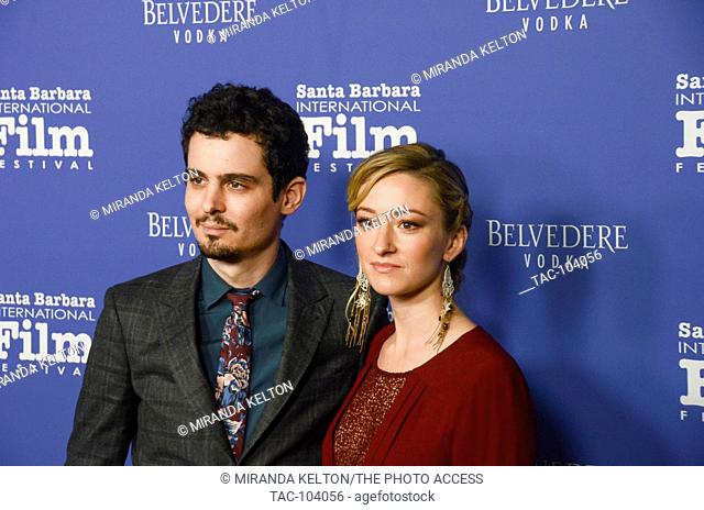 Damien Chazelle and Olivia Hamilton attend the Outstanding Performing of the Year Award presented by Belevedere Vodka at the 32nd Annual Santa Barbara...