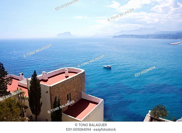 moraira architecture and mediterranean sea