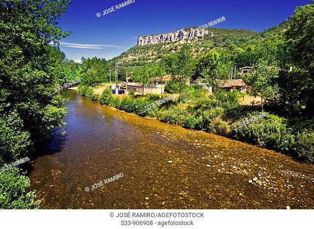 Rio Nela en Quintanabaldo. Burgos, Castile-Leon, Spain